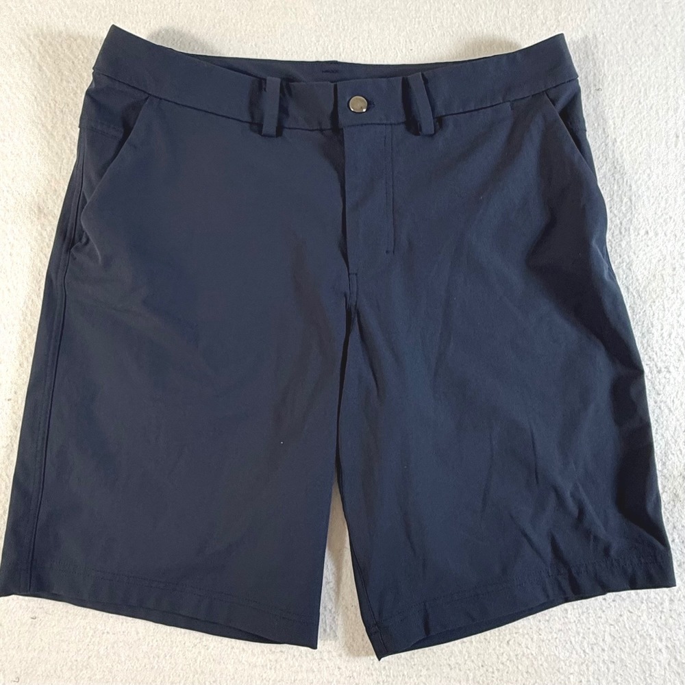 Lululemon Commission Golf Shorts Mens 34 Performance Technical Navy Blue